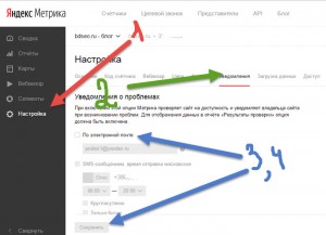 Мониторинг сайта постоянно от Яндекс.Метрики. Настройка